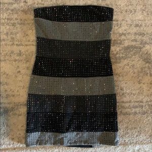 BEBE strapless mini dress